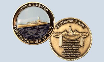 USS S-4 SS 109 Submarine Challenge Commemorative Coin Eternal Patrol USN DBF
