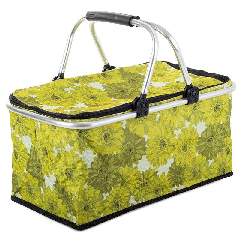 Alu Einkaufskorb Tasche Faltbar Picknickkorb Klappbar mit Deckel Kühlkorb Thermo