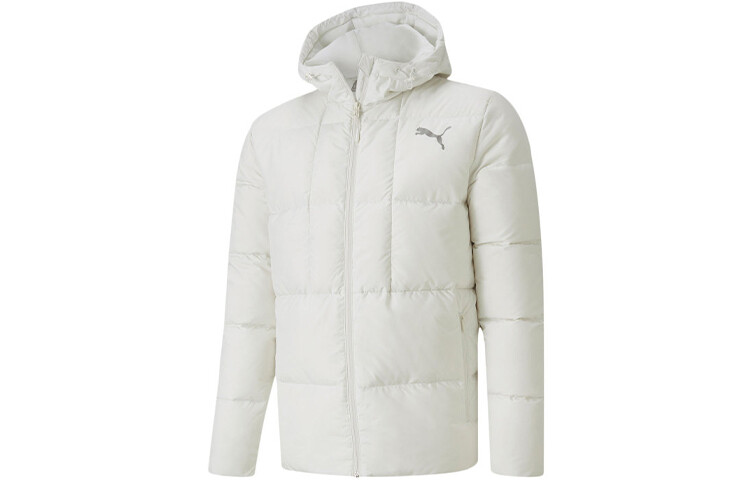 Теплый ветрозащитный пуховик с капюшоном с логотипом PUMA