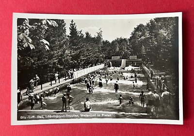 Foto AK RADEBEUL um 1930 Bilz Luft Bad im Lössnitzgrund mit Wellenbad  ( 137658