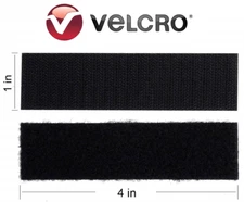 VELCRO 4” x 1” Industrial Heavy Duty Strips Self Adhesive Black Inch Brand Strip