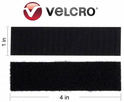 VELCRO 4  x 1  Industrial Heavy Duty Strips Self Adhesive Black Inch Brand Strip