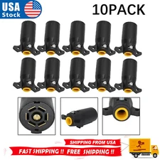 10pc 7 Way Round RV Style Trailer Light Plug Connector Replacement End Blade