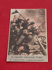 Brave Italian Soldiers Attack Postcard Mussolini + Hitler Stamp Ww2 Wwii Italy