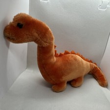 1987 From The World of SMILE Orange Dinosaur Plush 11" Brachiosaurus