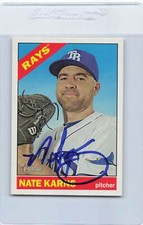 2015 Topps Heritage #653 Nate Karns Rays Signed Auto *H8733