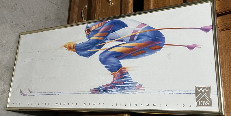 Winter Olympics XVII Lilliehammer RARE ORIGINAL Print CBS sports Poster /Vintage