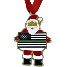 BL1-11 Thin Green Line Christmas Ornament Santa Border Patrol Agent CBP Deputy S