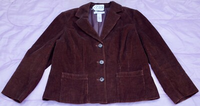 FIRST ISSUE-LIZ CLAIBORNE WOMEN CORDUROY JACKET Size -XL. TAG NO. 233K
