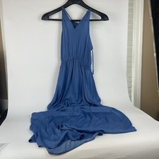 LOFT Blue Maxi Dress Boho Beach Style Women s Size XSP Sleeveless Pull-On