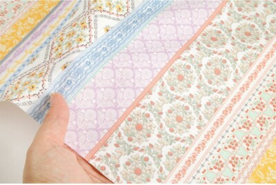 Flower Patch Ethnic Style Patterned Fabric made in Korea  by the Half Yard