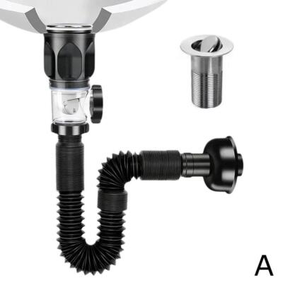 Bathroom Sink Flexible Pipe Sink Basin Water Drain Set Tube зα Hose E6K9