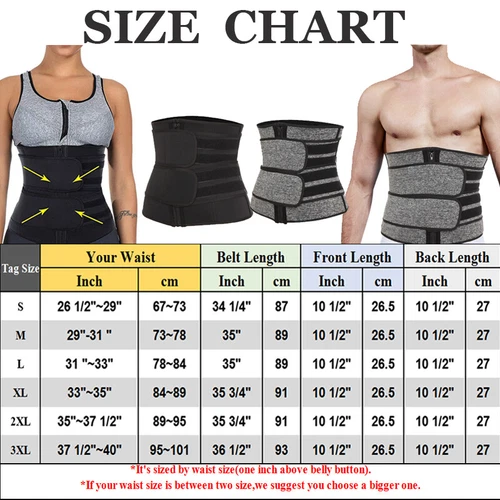 Women's Sports & Fitness Sweat Waist Trainer Body Shaper Tummy Control Belt Gym - Picture 2 of 24