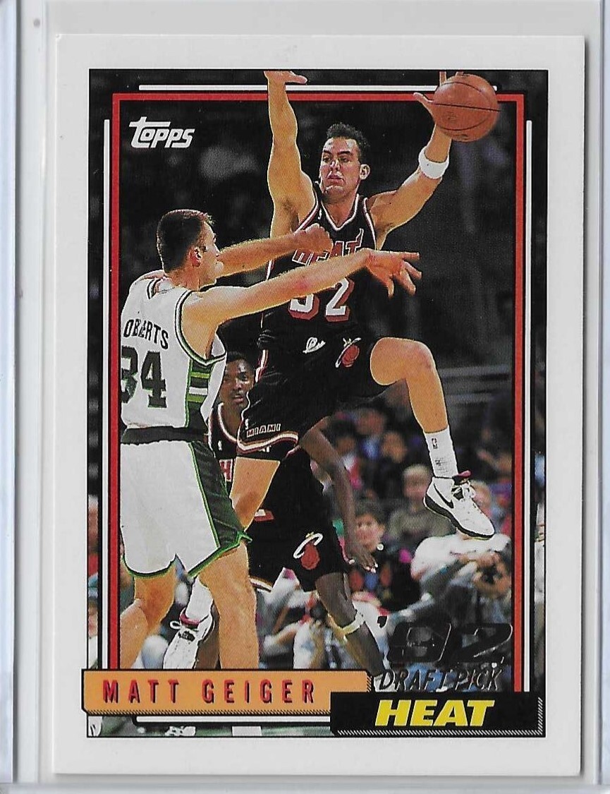 1992-93 Topps - #322 Matt Geiger (RC) for sale online | eBay