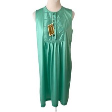 Gossard Artemis Nightgown Green Nylon Size Medium USA NWT Vintage 1970s