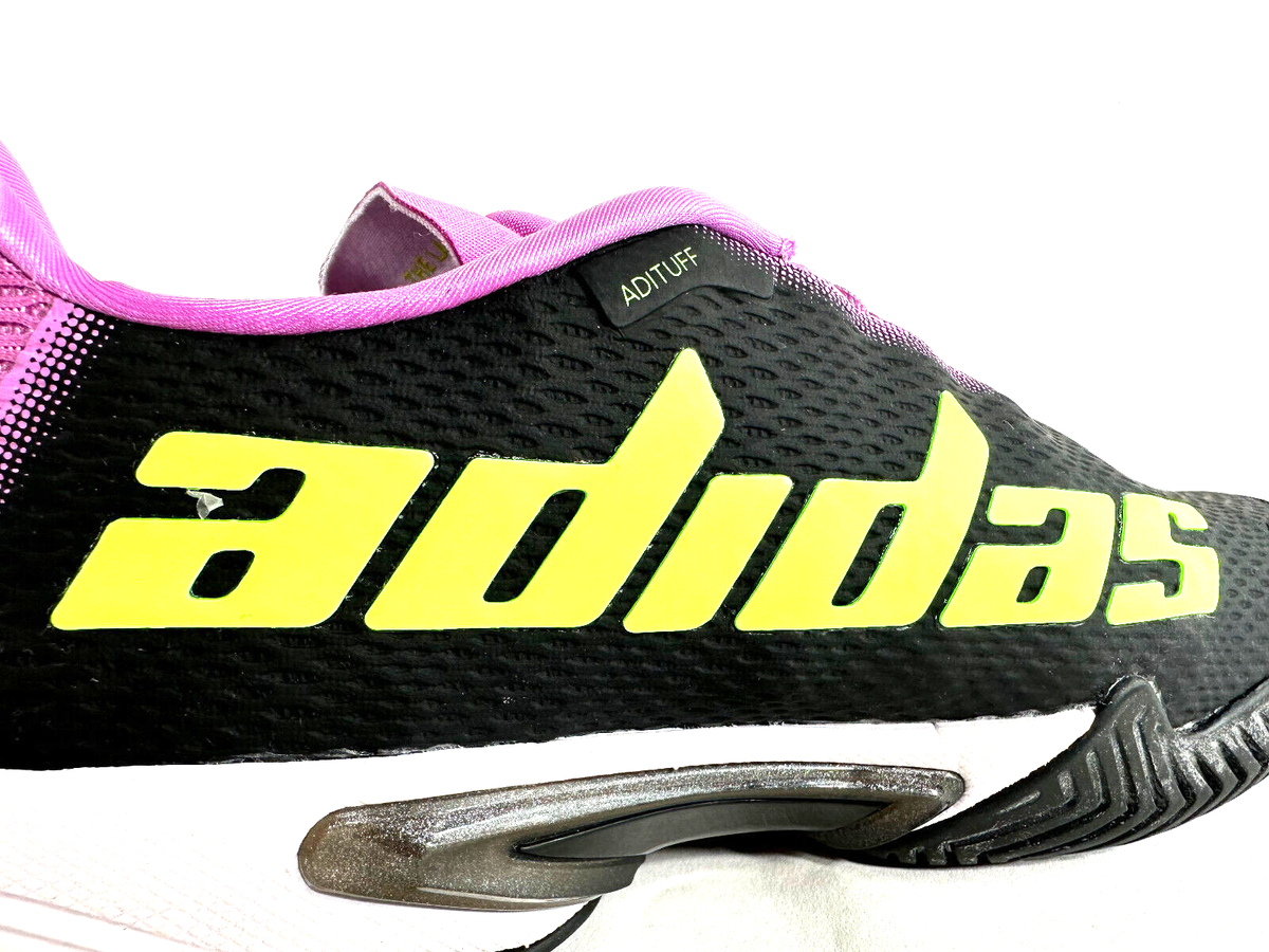 Adidas Barricade M Tennis Shoes Black/Green/Lilac Mens Size