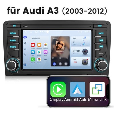 Android 15 Autoradio Für AUDI A3 S3 8P 2003-2013 Apple Carplay GPS Navi WIFI SWC