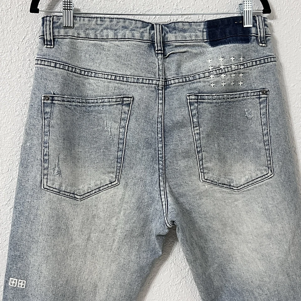 Мужские джинсы Ksubi Rocky Acid Trip Denim 1000062223 синие 34X25 *ПОДОЛ* - Изображение 4 из 4