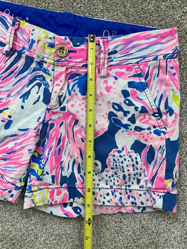 Lilly Pulitzer Shorts Women's 0 29x4.5 The Callahan Indigo Sunken Treasure - Picture 5 of 10