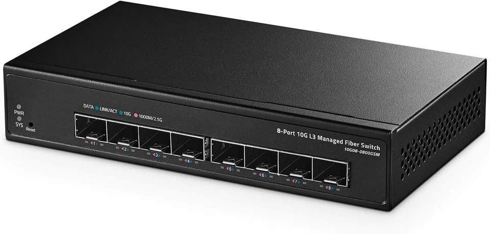 Metal Fanless 10G SFP Managed Switch - 8 Ports for Enhanced Network Performance - Image 3 of 4