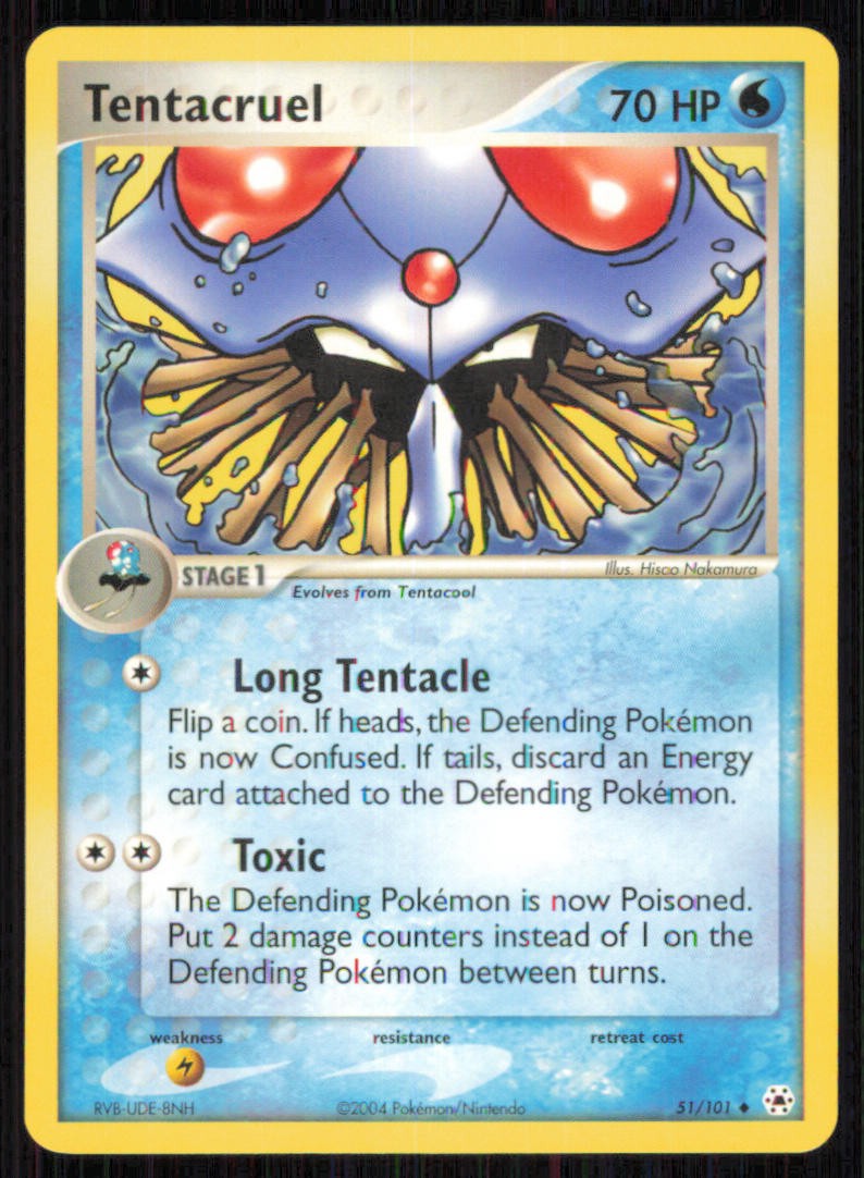 Tentacruel 51/101 Uncommon Hidden Legends Pokemon Lightly Played