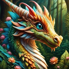 Dragon Diamond Art Kits for Adults, Dragon Diamond Painting Kits with Round Diam