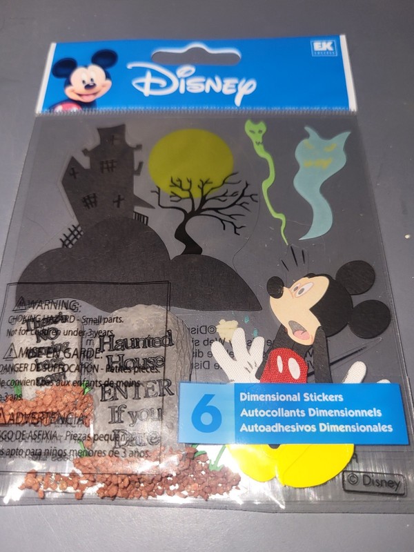 New, EK Success Disney Dimensional Sticker, "Haunted House", Mickey Mouse 