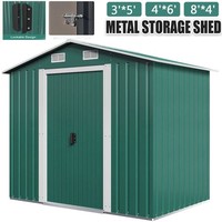 Metal Garden Shed 6 X 4, 6 X 8, 8 X 10ft Garden Storage WITH FREE BASE New