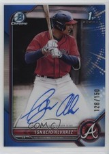 2022 Bowman Draft Chrome Pick Blue Refractor Nacho Alvarez Jr Ignacio Auto 3hd