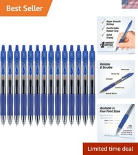 G2 Gel Roller Pens Fine Point, Blue Ink Pens Fine Point, Pack of 14