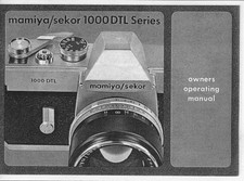 Mamiya/Sekor 1000 DTL Series Instruction Manual Reprint