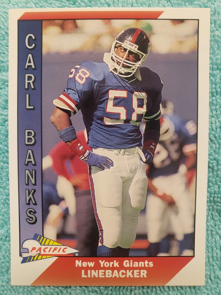 1991 PACIFIC CARL BANKS #340 NEW YORK GIANTS  - Image 2 of 4