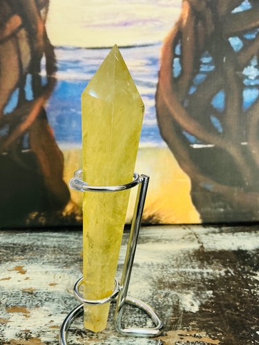 Torre Varita Cetro Cristal Citrino con Soporte 15 cm - Imagen 4 de 12