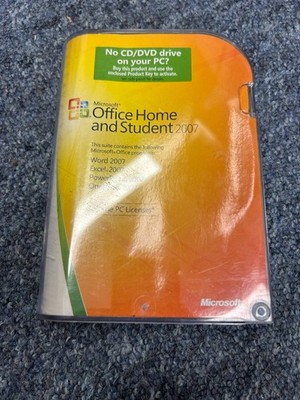 Microsoft Office 2007 Home Student 3 User Word Excel Powerpoint Windows 10 11