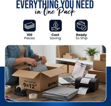 9X12 Poly Mailers 100 Pack, Durable Waterproof Polymailers for Shipping Cloth...