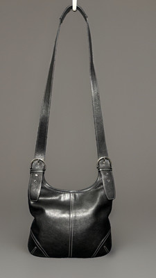 Coach Soho Legacy Slim Hippie 9549 Black Leather Crossbody Shoulder Bag Purse