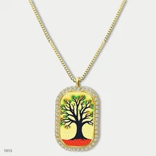 Stunning Tree Of Life Pendant Necklace Chain Picture Dog Tag Chain Gift Design S