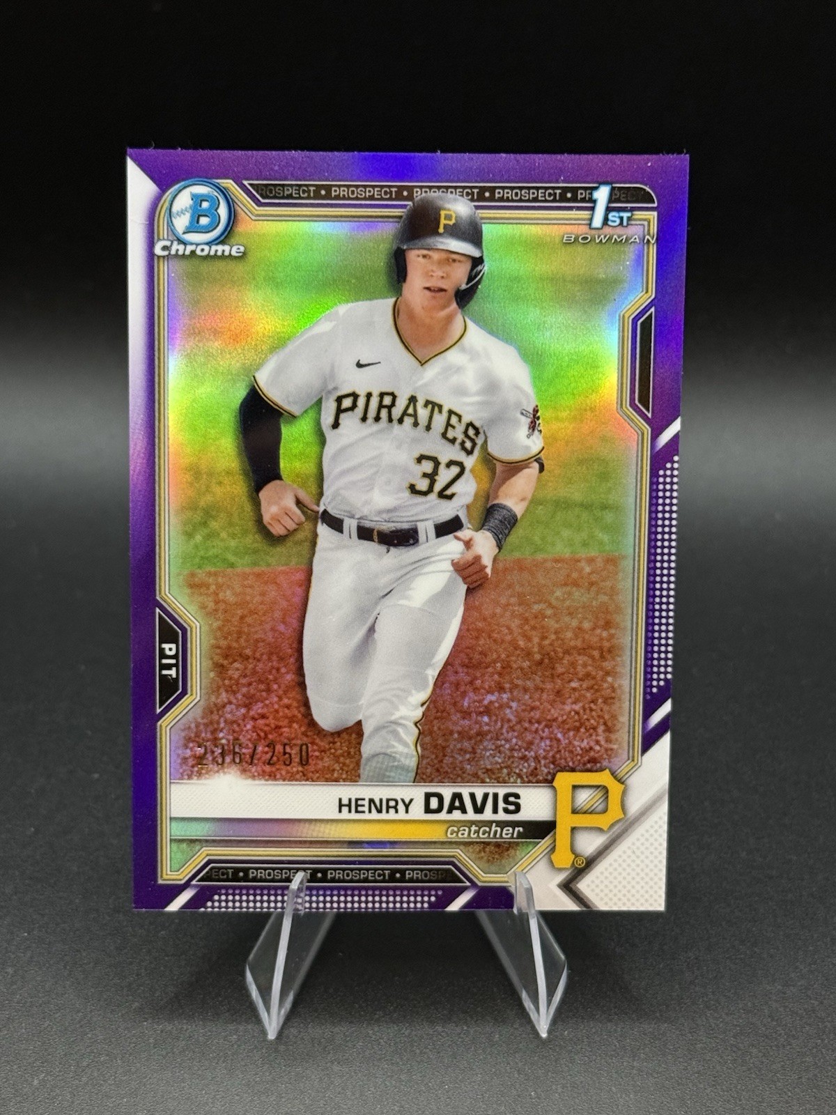 2021 Bowman Draft - Chrome Henry Davis #BDC-48 Purple Refractor /250 (RC) CC1