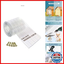 Ezcasch Dog Door Replacement Flap 8'' x 16' Clear PVC Doggie Flaps Customizable