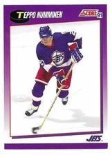 TEPPO NUMMINEN 1991-92 SCORE CARD NEAR MINT+ CONDITION
