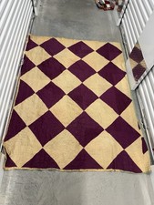 Antique 1800s 1840s 1850s 1860s Victorian Era Diamond Argyle Floral Museum Quilt