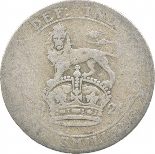 Roughly Size of Quarter 1921 Great Britain 1 Shilling World Silver Coin *608