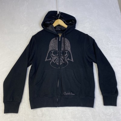 Star Wars Marc Ecko Cut Sew Darth Vader Beaded Full Zip Black