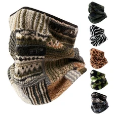 Men's Winter Neck Warmer Gaiter Fleece Ski Hunting Face Mask for Cold Weather
