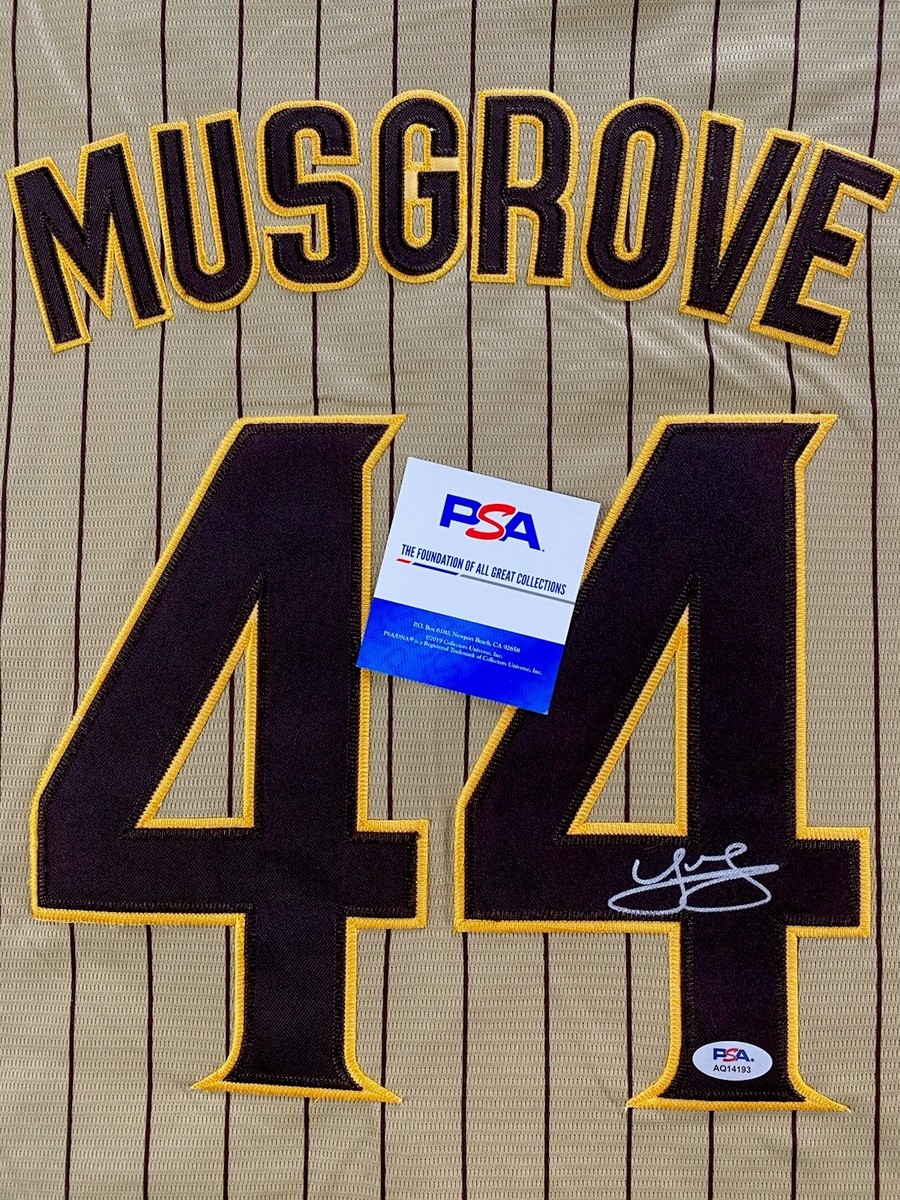 SAN DIEGO PADRES- JOE MUSGROVE AUTOGRAPH #44 NIKE PINSTRIPE JERSEY