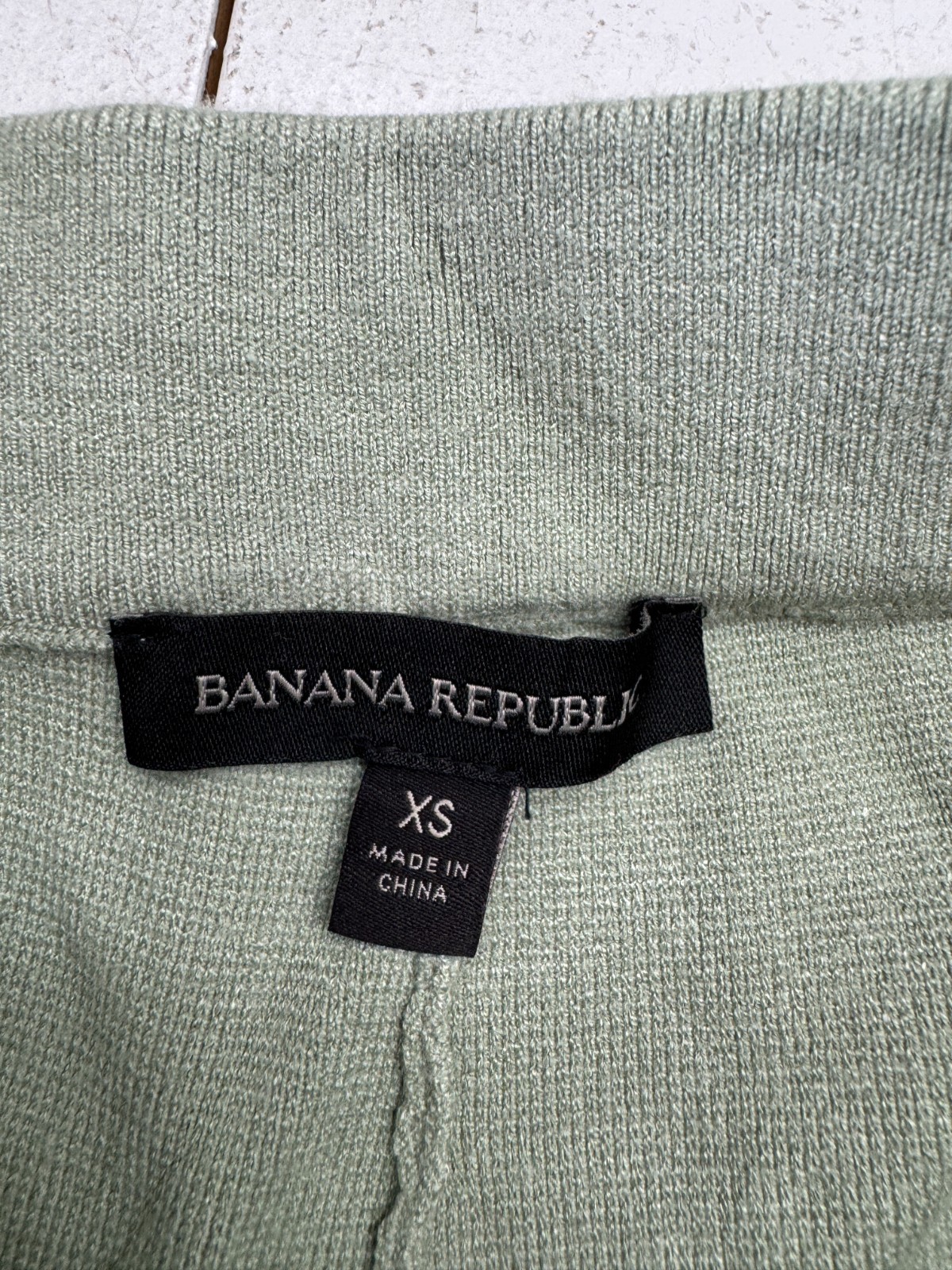 Banana Republic Solid Light Green Drawstring Knit… - image 3