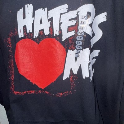 WWE The Miz  Haters Love Me  T-shirt - Men s: 4XL Black Red Heart Halloween