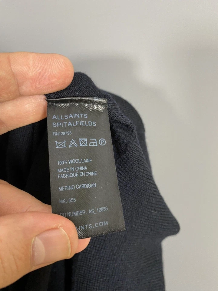 CÁRDIGAN ALLAINTS MERINO - Talla Pequeña - Azul Marino - Excelente Estado - Hombre Foto 3 de 4