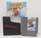 Super Mario Bros. 2 & Instruction Manual (Nintendo NES, 1988) Tested Clean Cond