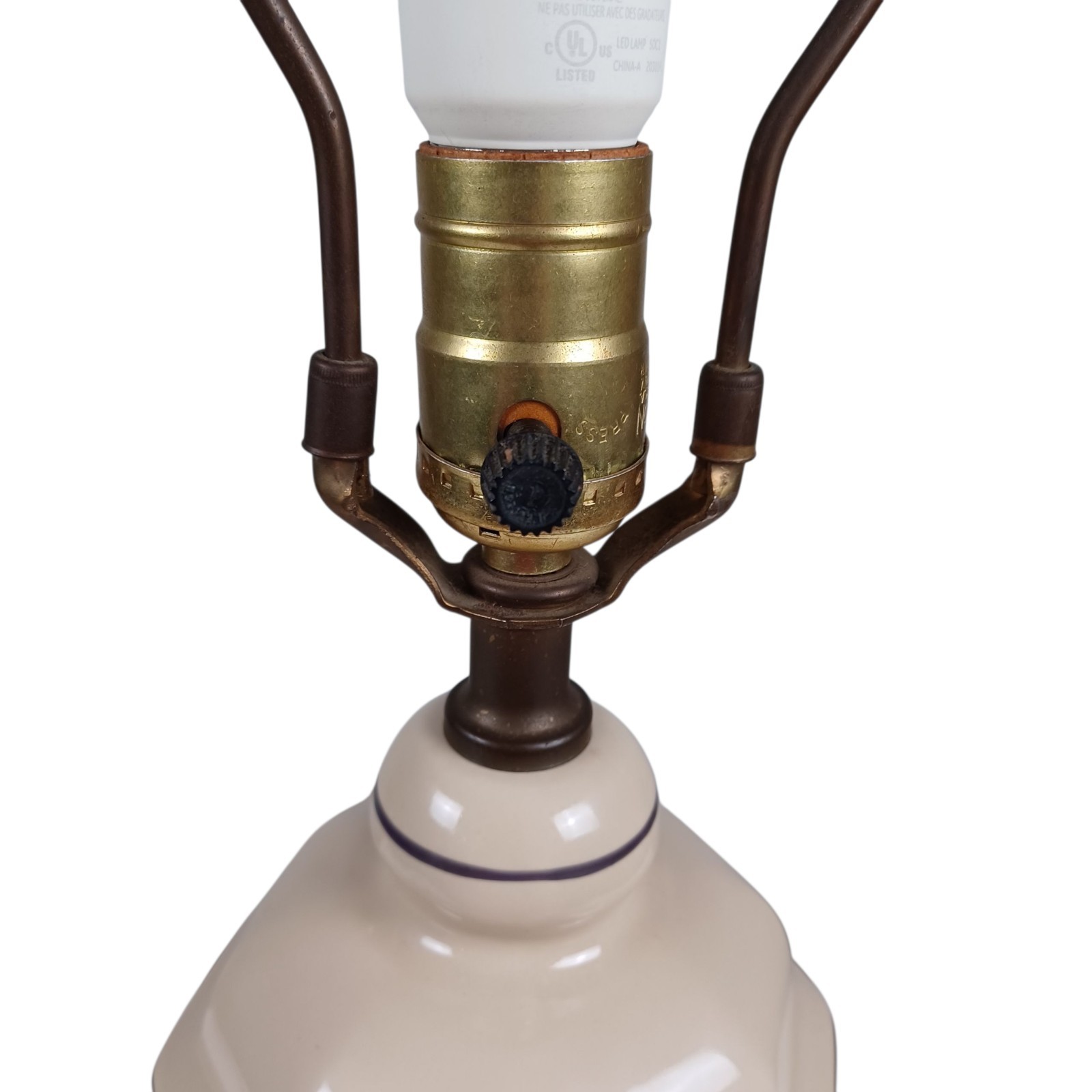 Elegant Vintage Porcelain Ginger Jar Lamp 27" Floral Chinoiserie Table Lamp